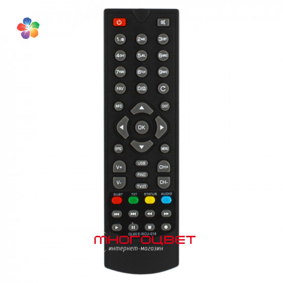 Пульт ДУ для цифрового ресивера DVB-T2 GLOBO HD GL60
