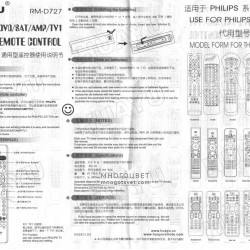 Универсальный пульт ДУ для устройств PHILIPS (RM-D727)